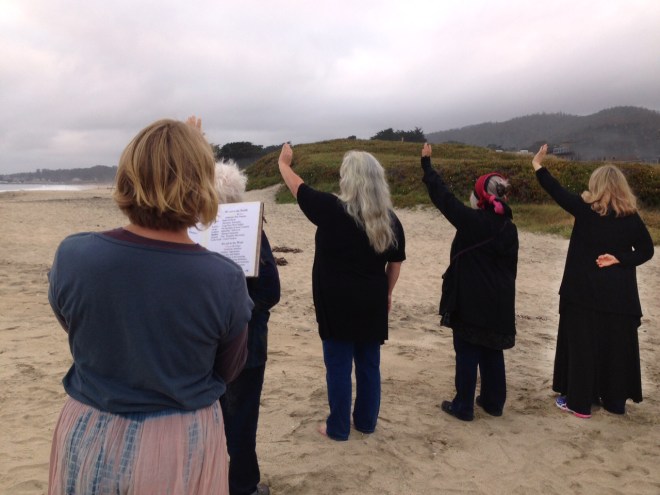 Nicole reading the traditional dedication to the seven directions